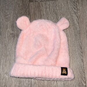 Teddy Fresh Soft Pink Bear Ears Hat girls fuzzy